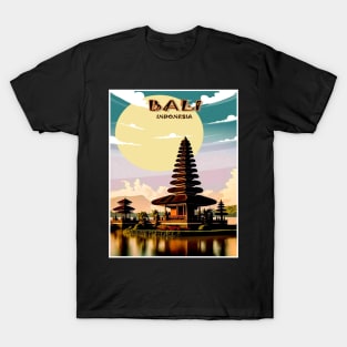 Bali Indonesia Vintage Travel and Tourism Advertising Print T-Shirt